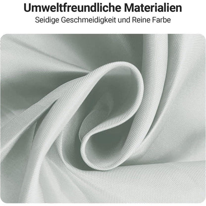 Duschvorhang Grau 180x180 cm Textil Wasserabweisend Waschbar mit Ringen