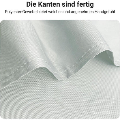 Duschvorhang Grau 180x180 cm Textil Wasserabweisend Waschbar mit Ringen