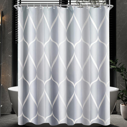 Duschvorhang 280x200cm Water Droplets, Antischimmel, Wasserabweisend, Waschbar