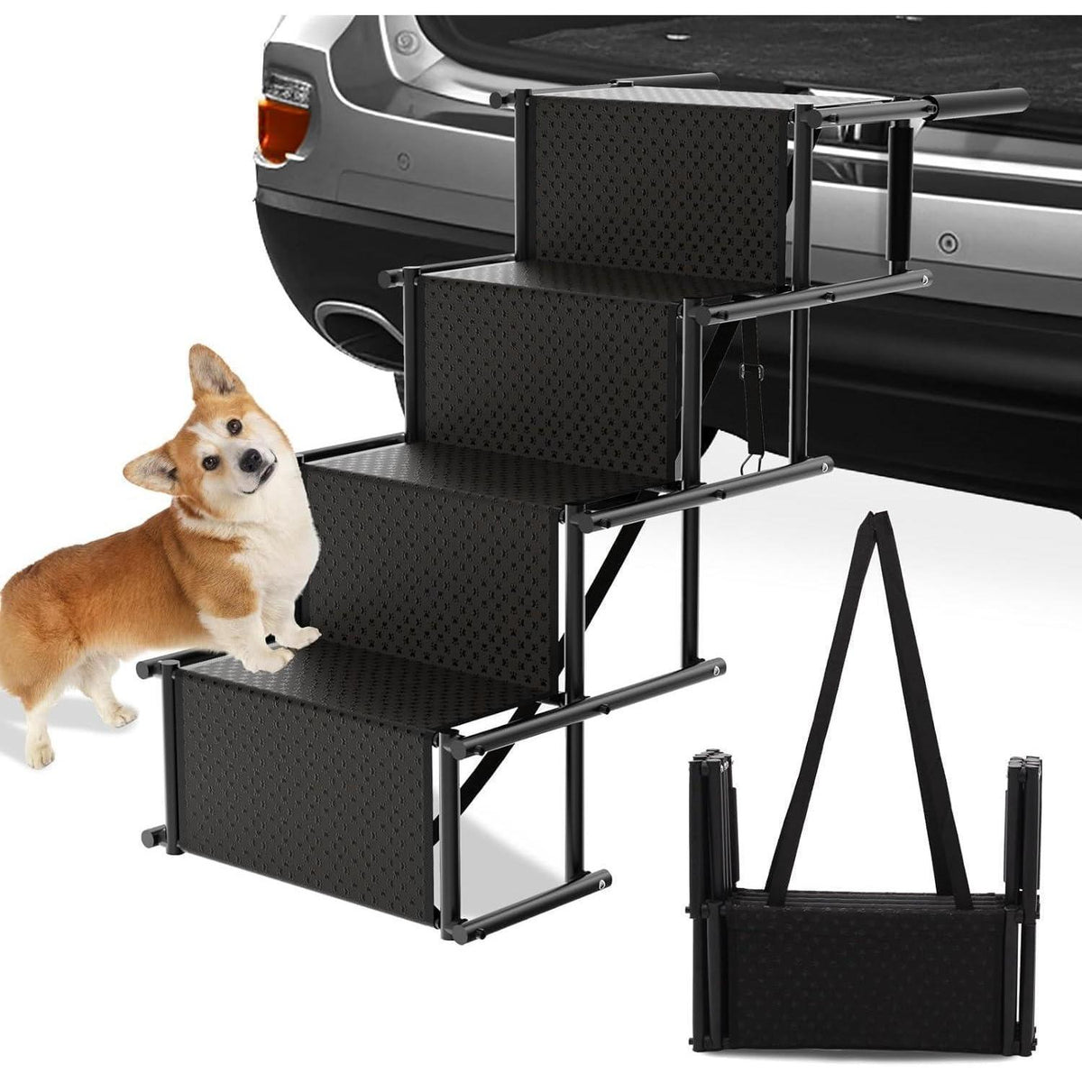 Hundetreppe Klappbar – Sicherer Einstieg Auto & SUV (80kg)