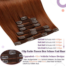 Rote Echthaar Clip-in Extensions 50cm – Salon Qualität