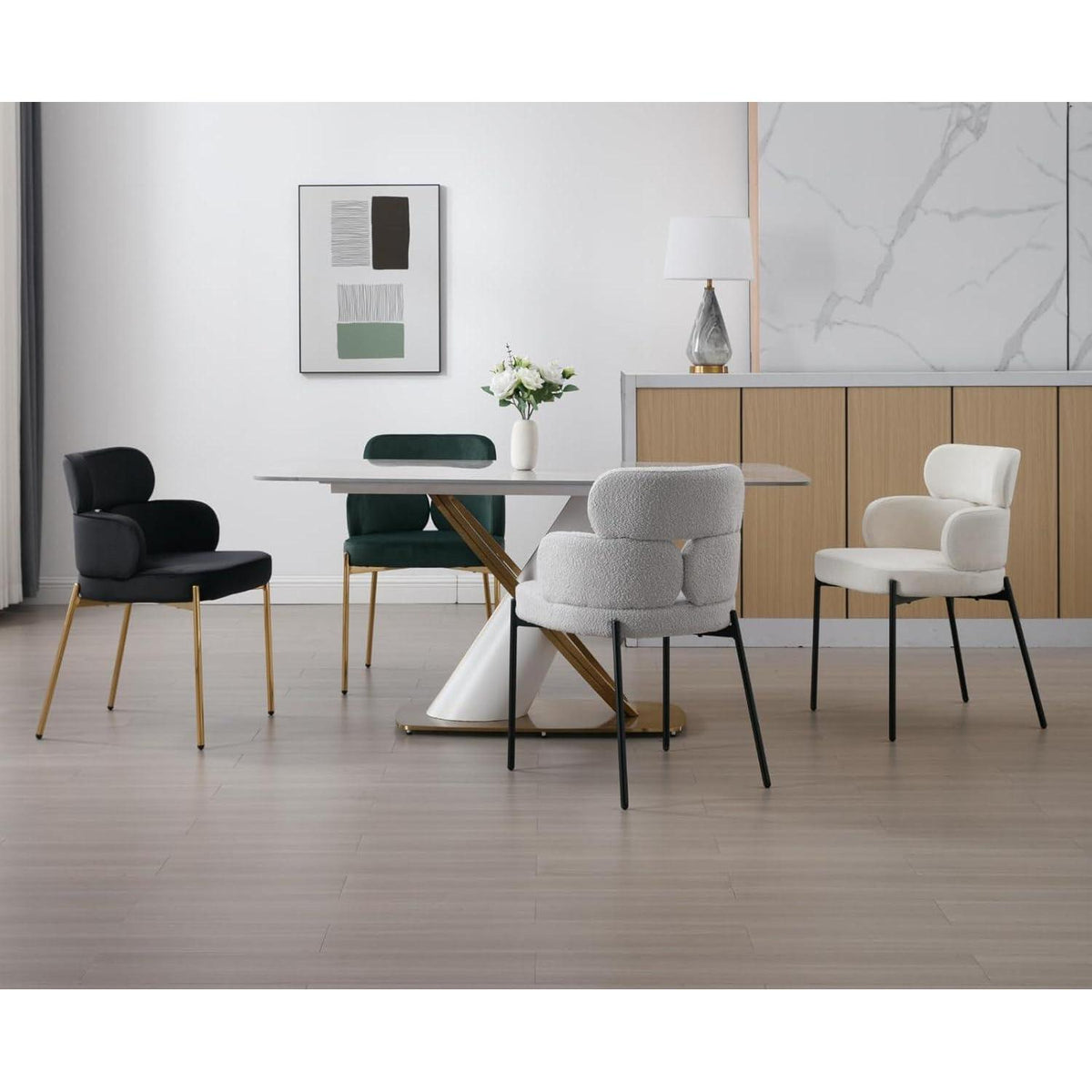 Gepolsterte Esszimmerstühle 2er-Set Grau – Modern & Komfortabel