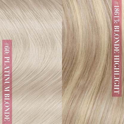 Echthaar Clip-in Extensions Platinblond 45cm
