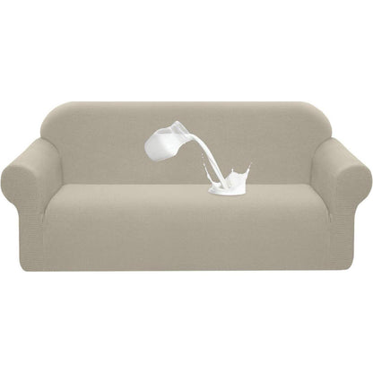 Stretch Sofabezug 2 Sitzer Sand – Wasserdicht & Elastisch
