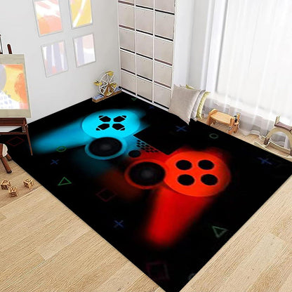Gamer Teppich 120x160 cm - Rutschfest & Waschbar für Gaming Bereich