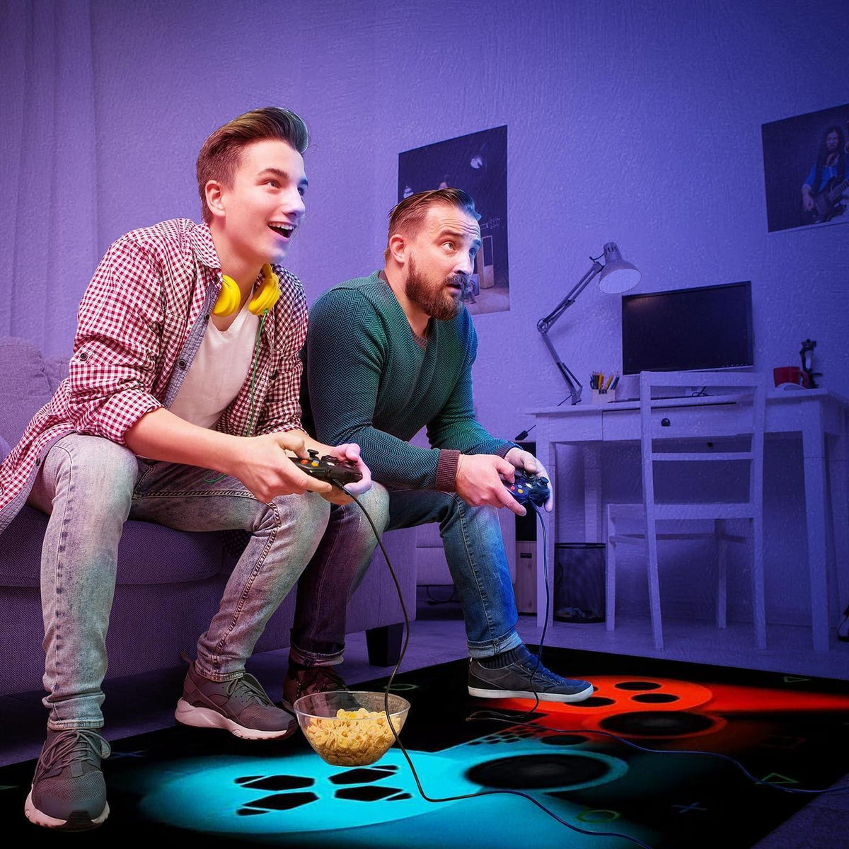 Gamer Teppich rutschfest 100x150 cm – Gaming Dekor Schlafzimmer
