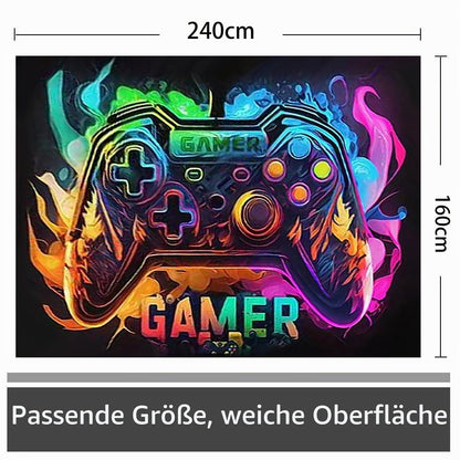 Gaming Teppich Controller Design – Rutschfest & Waschbar 160x240cm