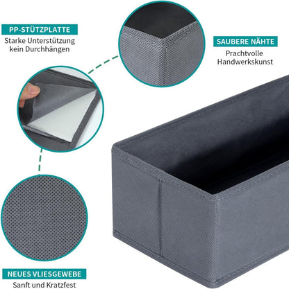 Schubladen Organizer für PAX Kleiderschrank 100x35cm 4er-Set Grau