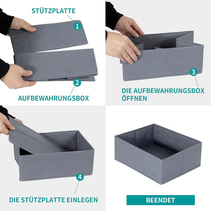 Schubladen Organizer Kleidung für PAX 75x35cm, 3er-Set, Grau