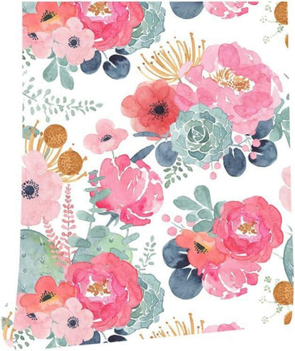 Selbstklebende Fototapete Blume Möbelfolie 44x600cm Vintage Design