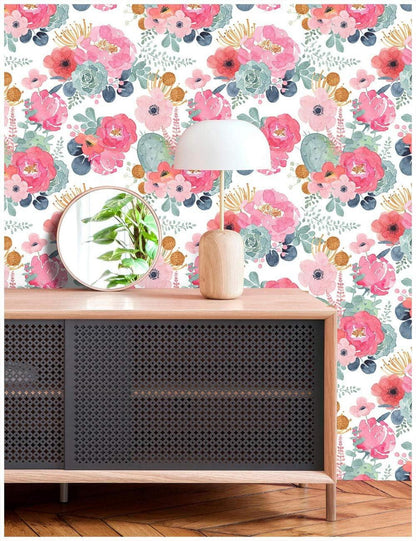 Selbstklebende Fototapete Blumen Design 44x1000cm Wandtapete