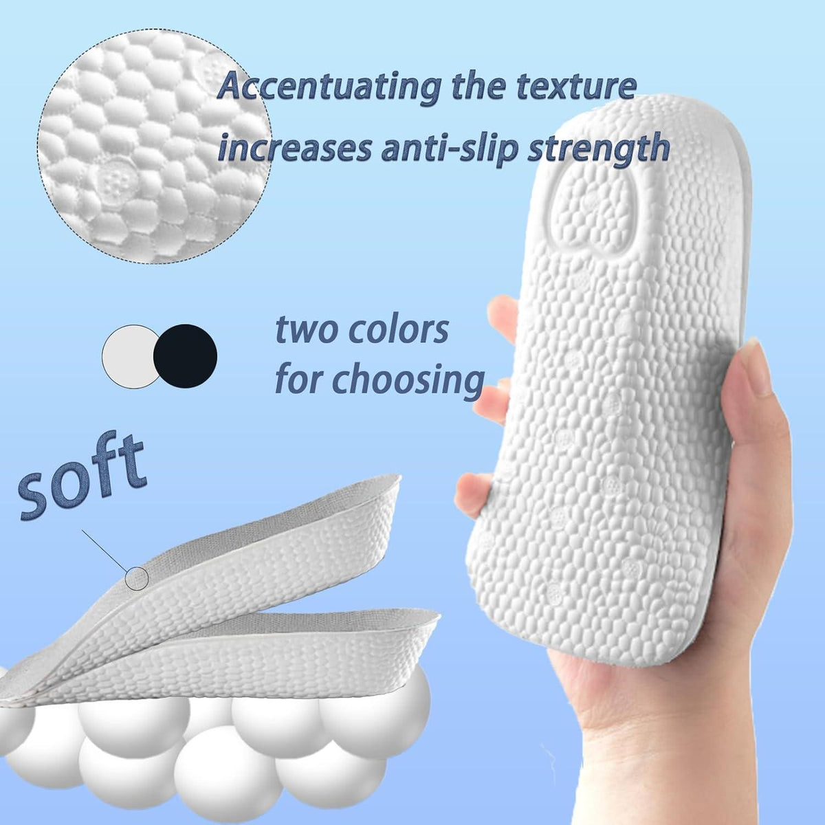 Höhenverstellbare orthopädische Schuheinlagen Memory Foam