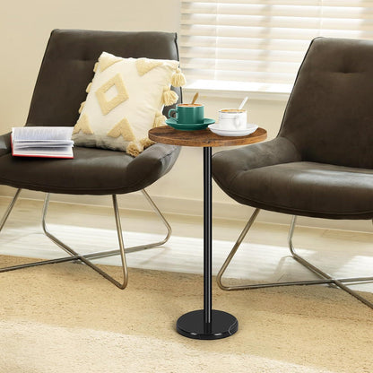 Kleiner Retro Beistelltisch mit Marmorsockel für Wohnzimmer und