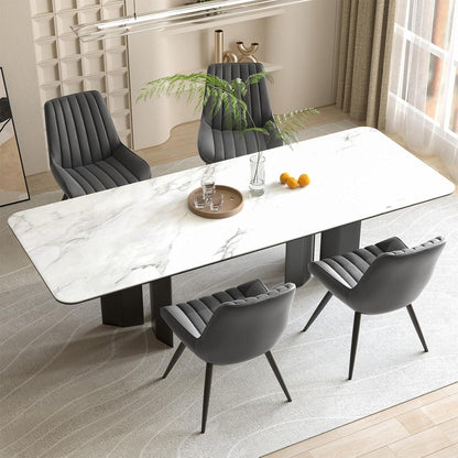 Esszimmerstühle 4er Set Dunkelgrau | Polsterstühle mit Sitzkissen