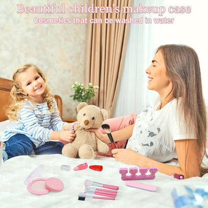 Kinderschminkkoffer 57 Teile Waschbar Rosa für Mädchen