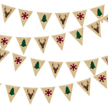 Weihnachtsbanner Sackleinen – Rustikale Weihnachtsdeko