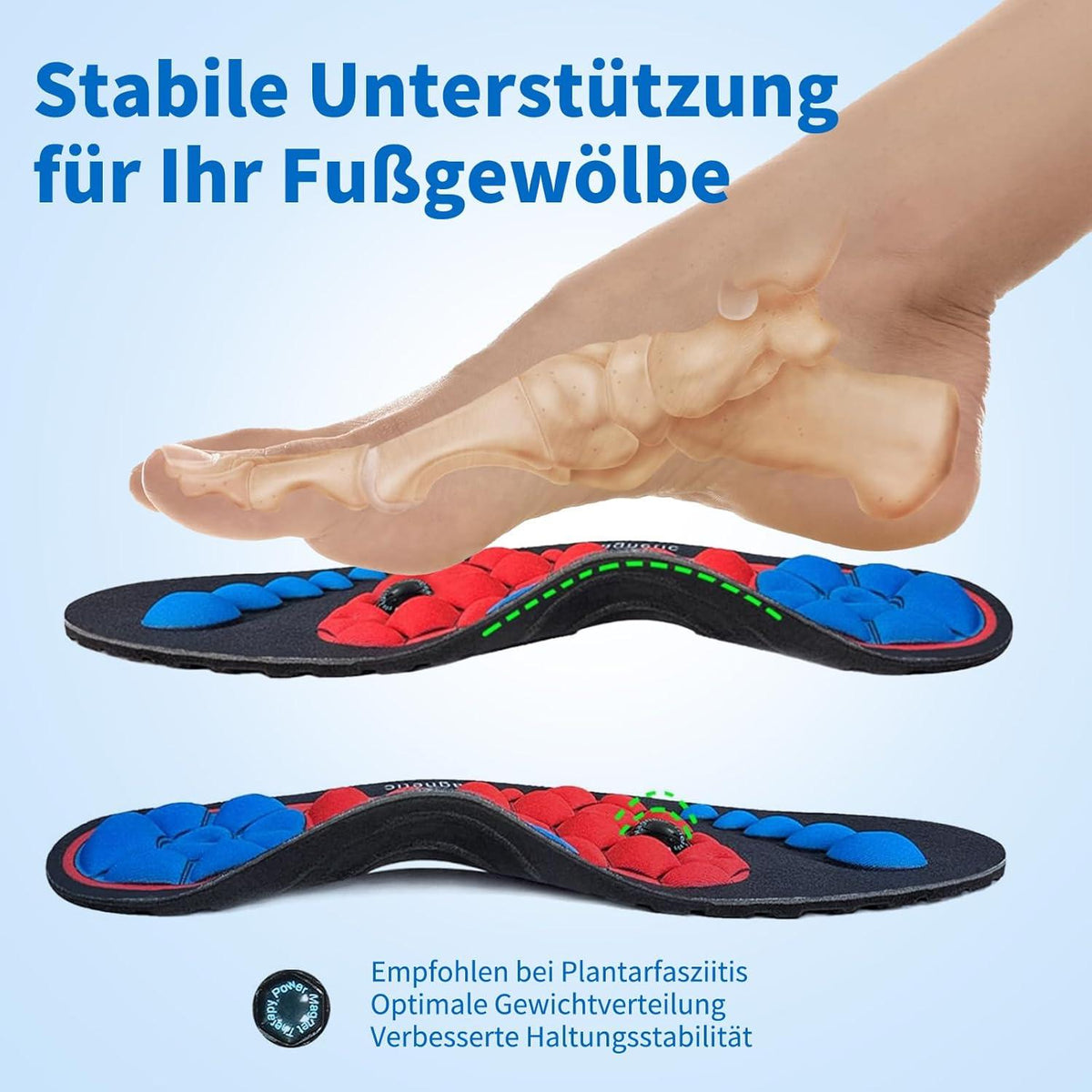 Magnetische Einlegesohlen Akupunktur Orthopädie Männer Frauen