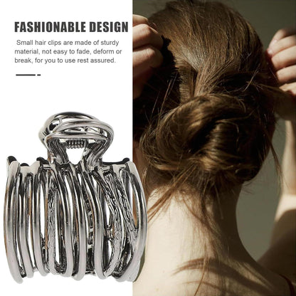 3er Set Hohe Pferdeschwanz Clips Haarspangen Metall für Frauen und Mädchen