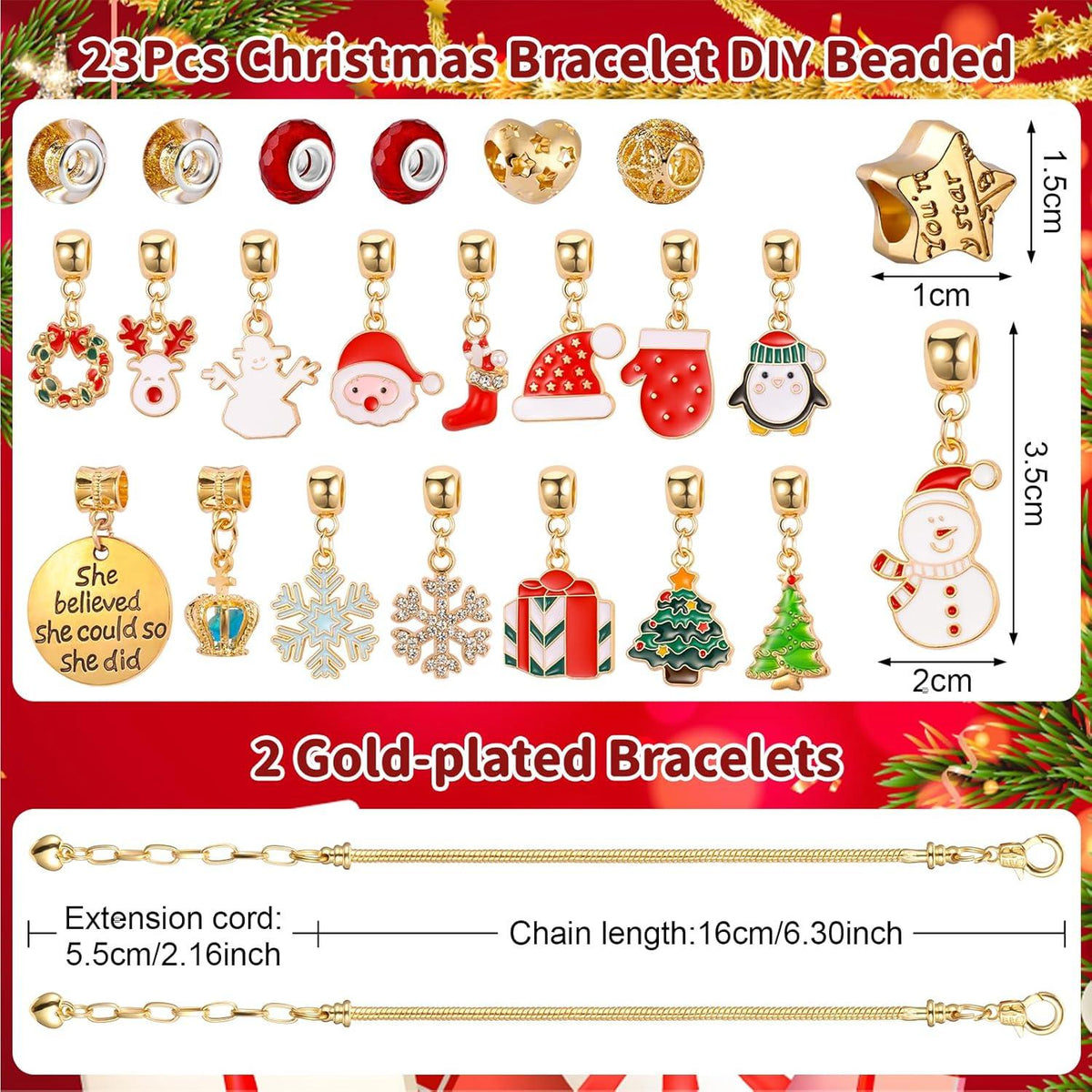 Yimomoyi Schmuck Adventskalender 2024 für Mädchen 5-11