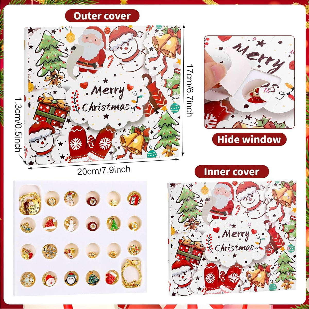 Schmuck Adventskalender 2024 Teenager Mädchen DIY Armband 24 Türchen