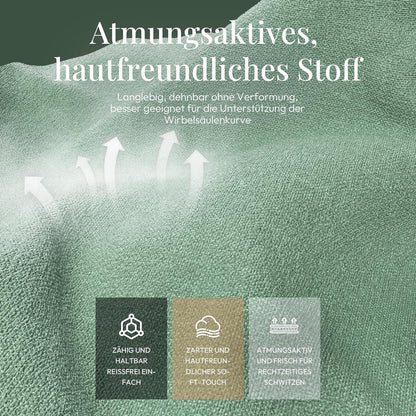 MEENICE Gaming Stuhl Stoff mit Taschenfederkissen, Kühlung Gel, Massage, Fußstütze, Ergonomisch, Hohe Rückenlehne, Grün
