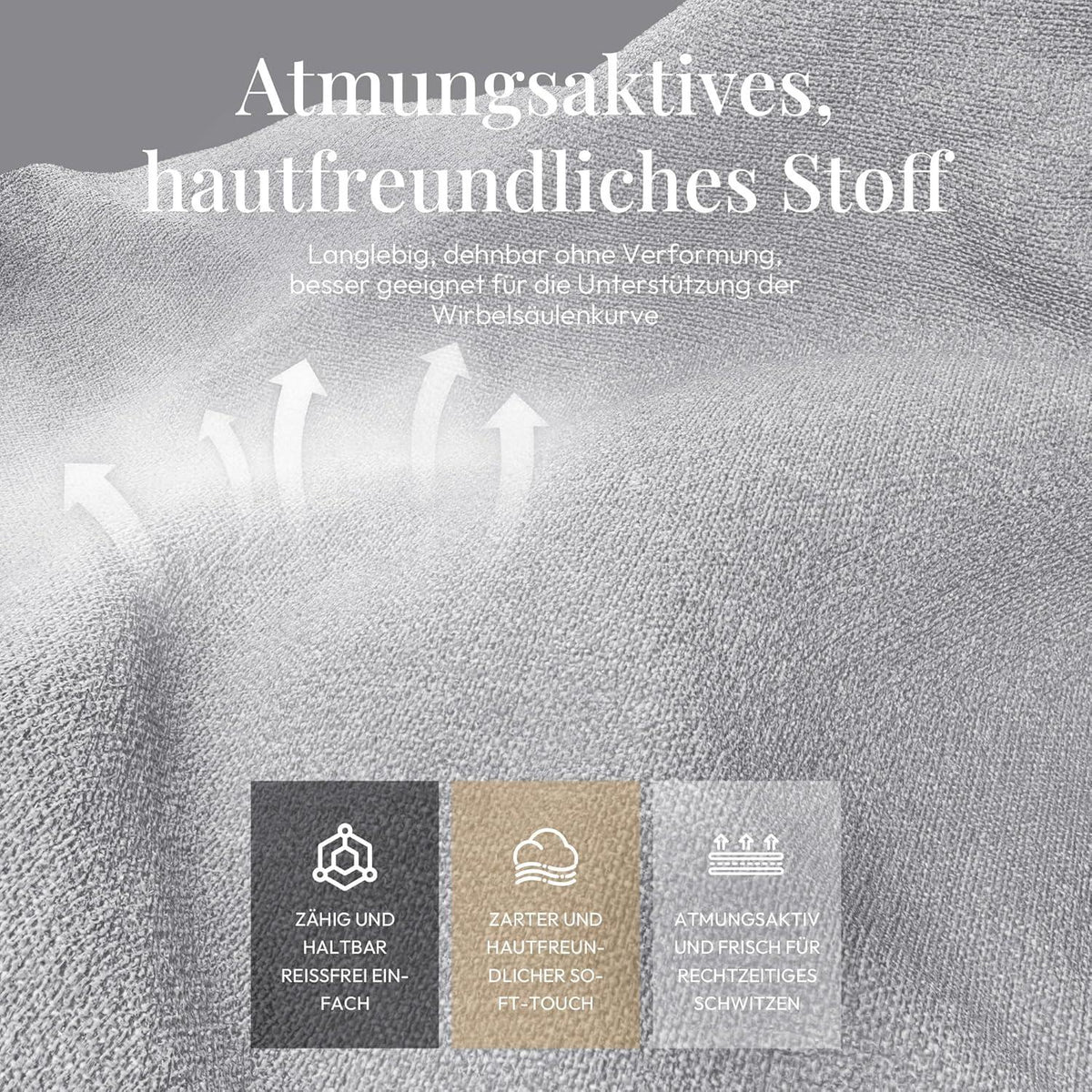 Gaming Stuhl Stoff Taschenfederkissen Kühlung Gel Massage Fußstütze