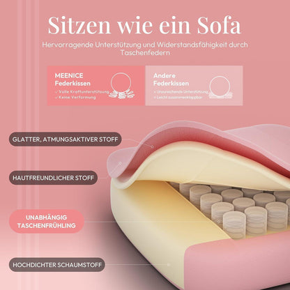 MEENICE Gaming Stuhl mit Taschenfederkissen, Kühlung