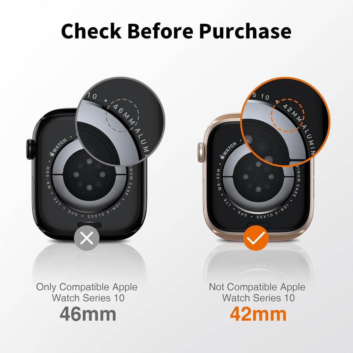 Schutzfolie für Apple Watch Series 10 42mm, Premium