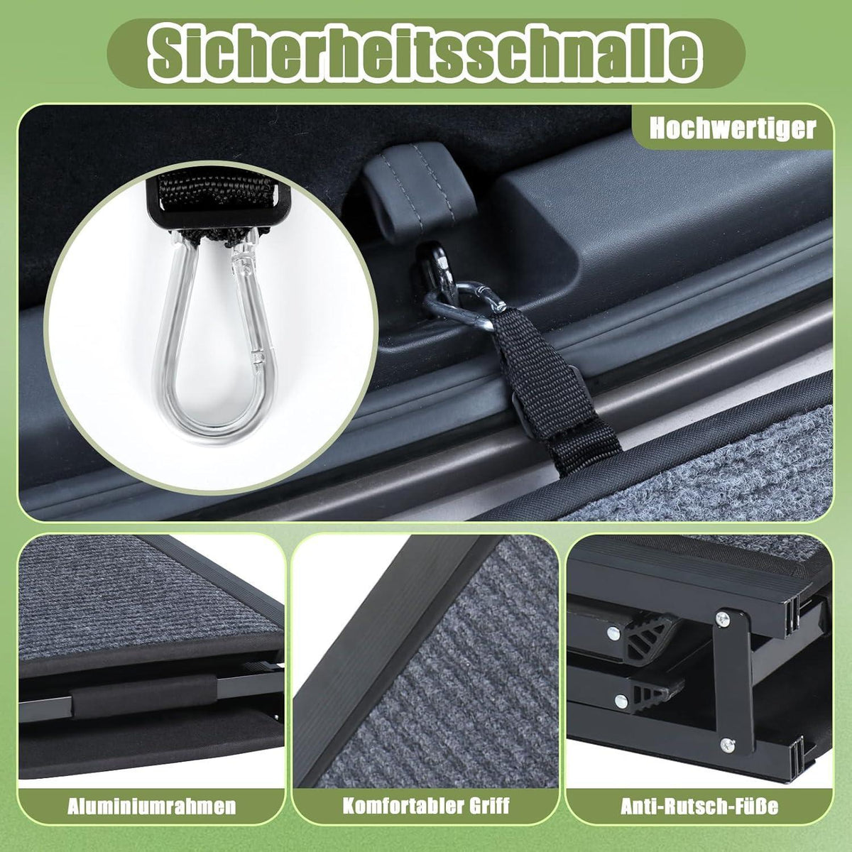 Klappbare Hunderampe 160cm – Sicherer Einstieg Auto, SUV, LKW
