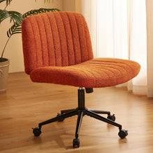 Ergonomischer Bürostuhl mit Premium Stoff und breitem Sitz, Orange