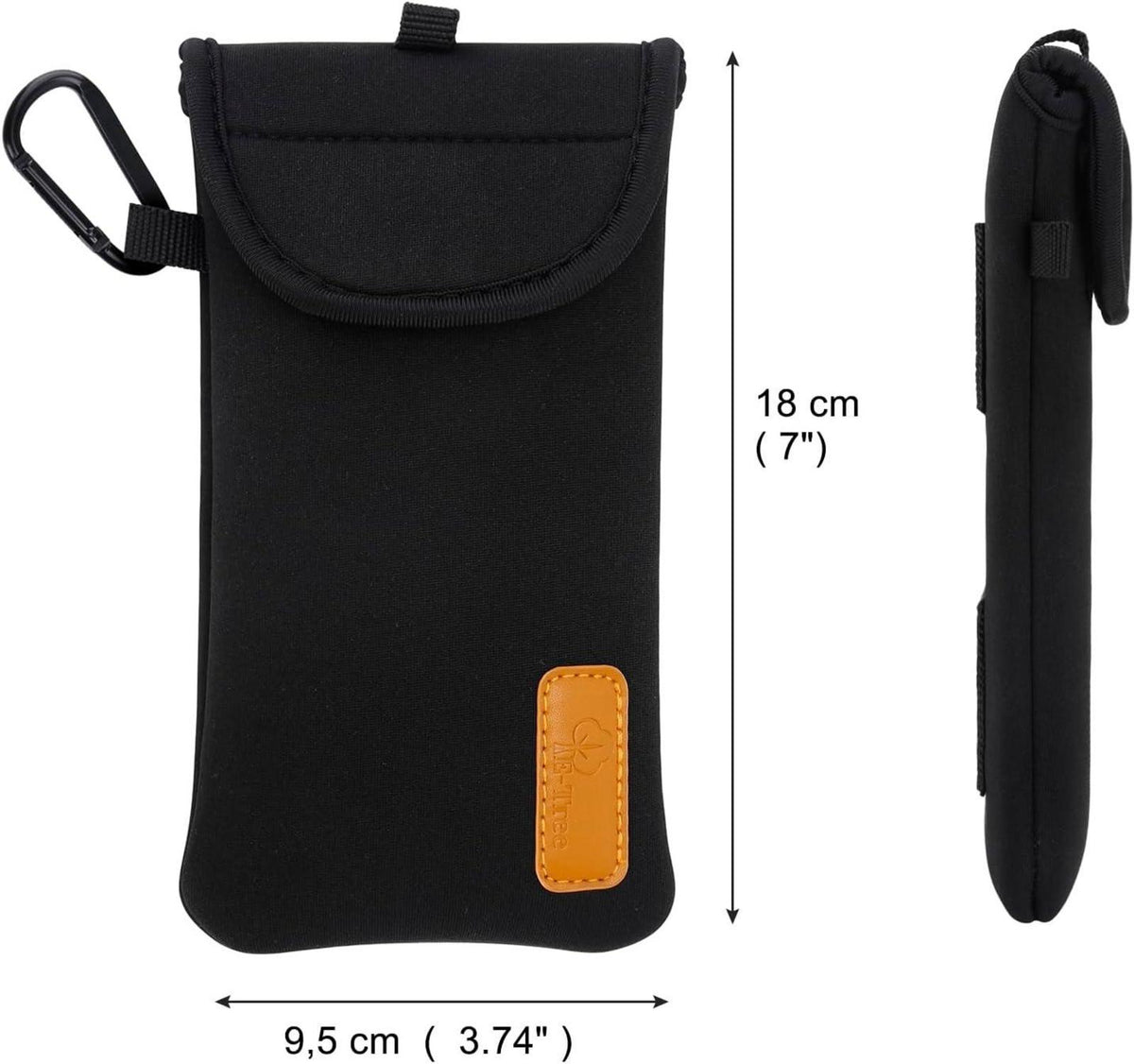 Handytasche Neopren Schwarz für Smartphones bis 6,9 Zoll