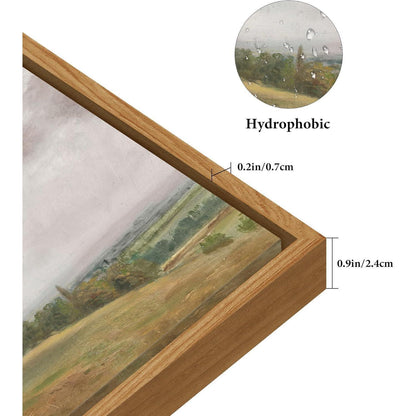 Vintage Leinwandbild mit Holzrahmen, 50x75 cm Himmel & Wiesen