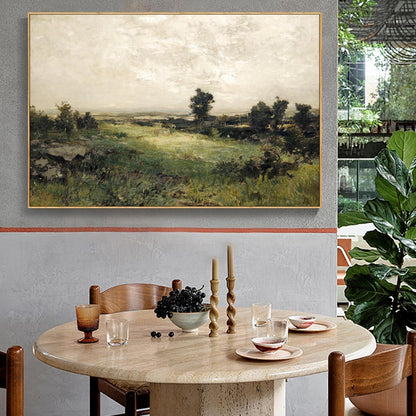 Vintage Leinwandbild mit Holzrahmen – Wildnis Landschaft 50x75 cm