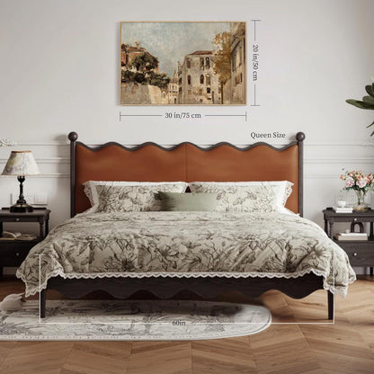 Vintage Venedig Leinwandbild mit Holzrahmen 50x75 cm