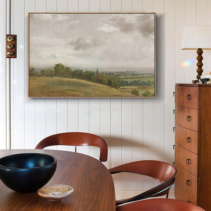 Vintage Leinwandbilder mit Holzrahmen 40x60cm Himmel Wiesen