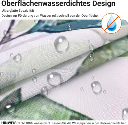 Duschvorhang 100x200cm Blätter Antischimmel Textil