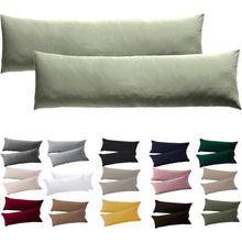Seitenschläferkissen Bezug 2er Set 40x145cm Salbeigrün Mikrofaser