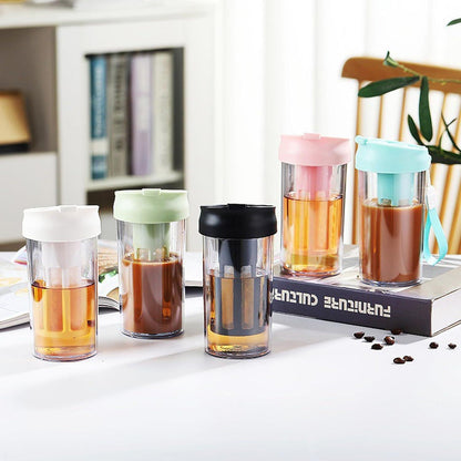 Protein Shaker Früchtebehälter Kaltgebrühter Kaffeetasse Sport Bottle Mixer Rosa