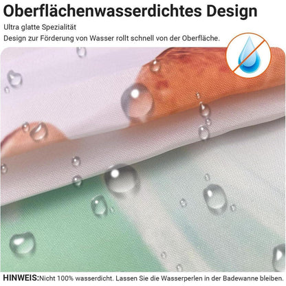 Duschvorhang Blumen Zeichnen 120x200cm Antischimmel Textil
