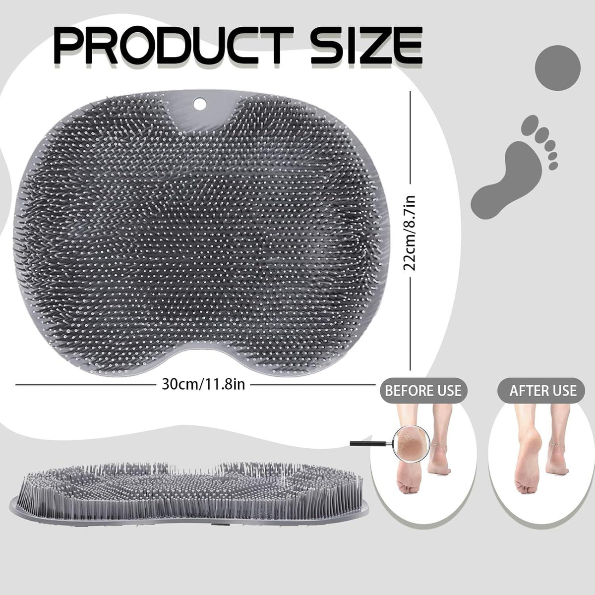 Silikon Matte Fußbürste Dusche Fußmassage Pad Rutschfest