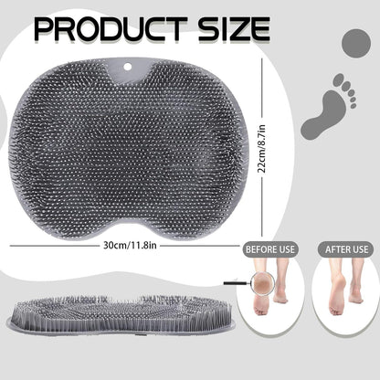 Silikon Matte Fußbürste Dusche Fußmassage Pad Rutschfest