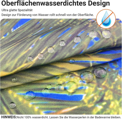 Duschvorhang 240x180cm Strandmuster, Beschwerter