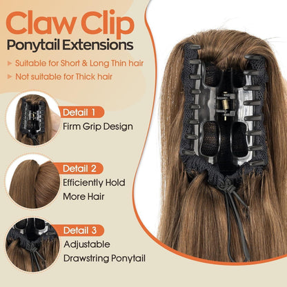 Echthaar Pferdeschwanz Extension – Schokoladenbraun #4A