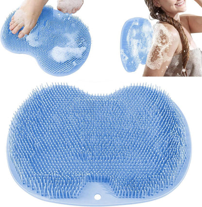 Silikon Matte Fußmassagegerät Badematte mit Saugnäpfen Blau