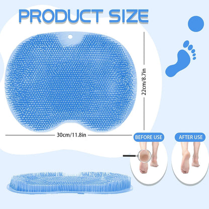 Silikon Matte Fußmassagegerät Badematte Rutschfest Blau