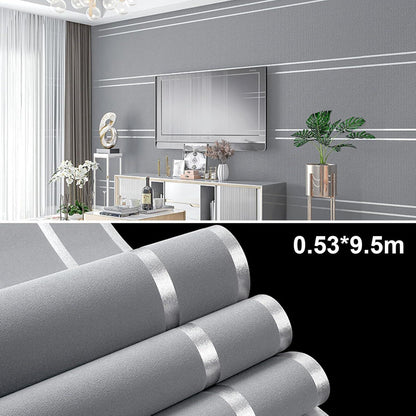 3D Streifenmuster Vliestapete 0,53m x 9.5m Wasserdicht Moderne