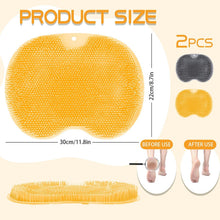 2er Pack Silikon Fußmassage Matte Badematte mit Saugnäpfen