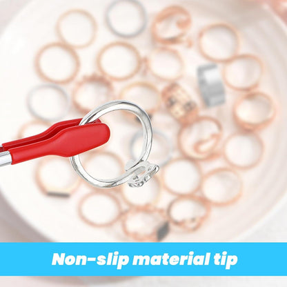 2er Set Pinzetten Edelstahl PVC-beschichtet Rutschfeste Spitze