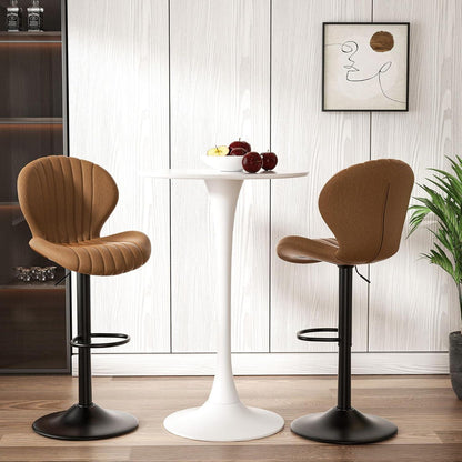 Verstellbarer Barhocker 4er Set mit Fußstütze & 360° Drehung
