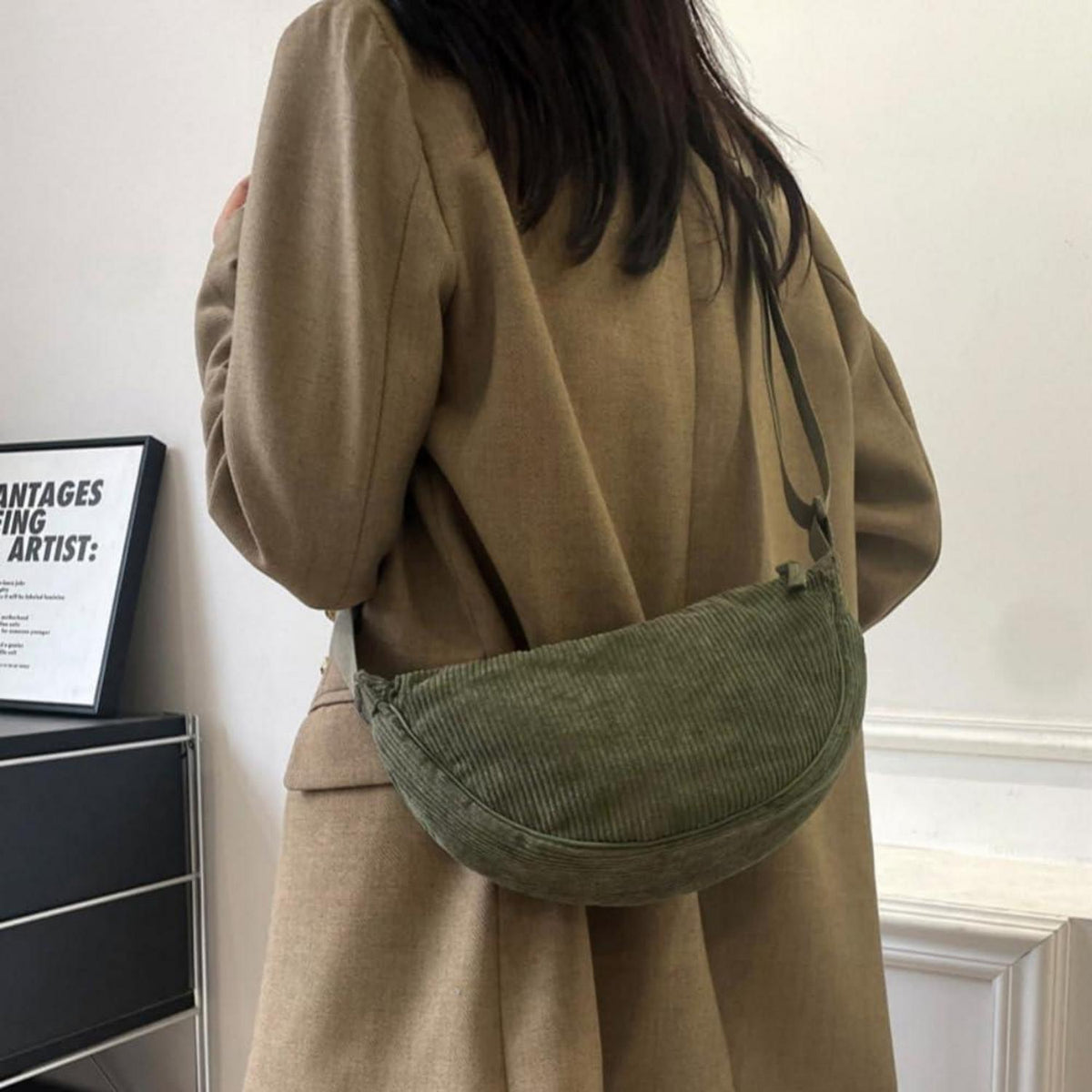 Aucuu Damen Crossbody Schultertasche Verstellbarer Schultergurt Reißverschluss